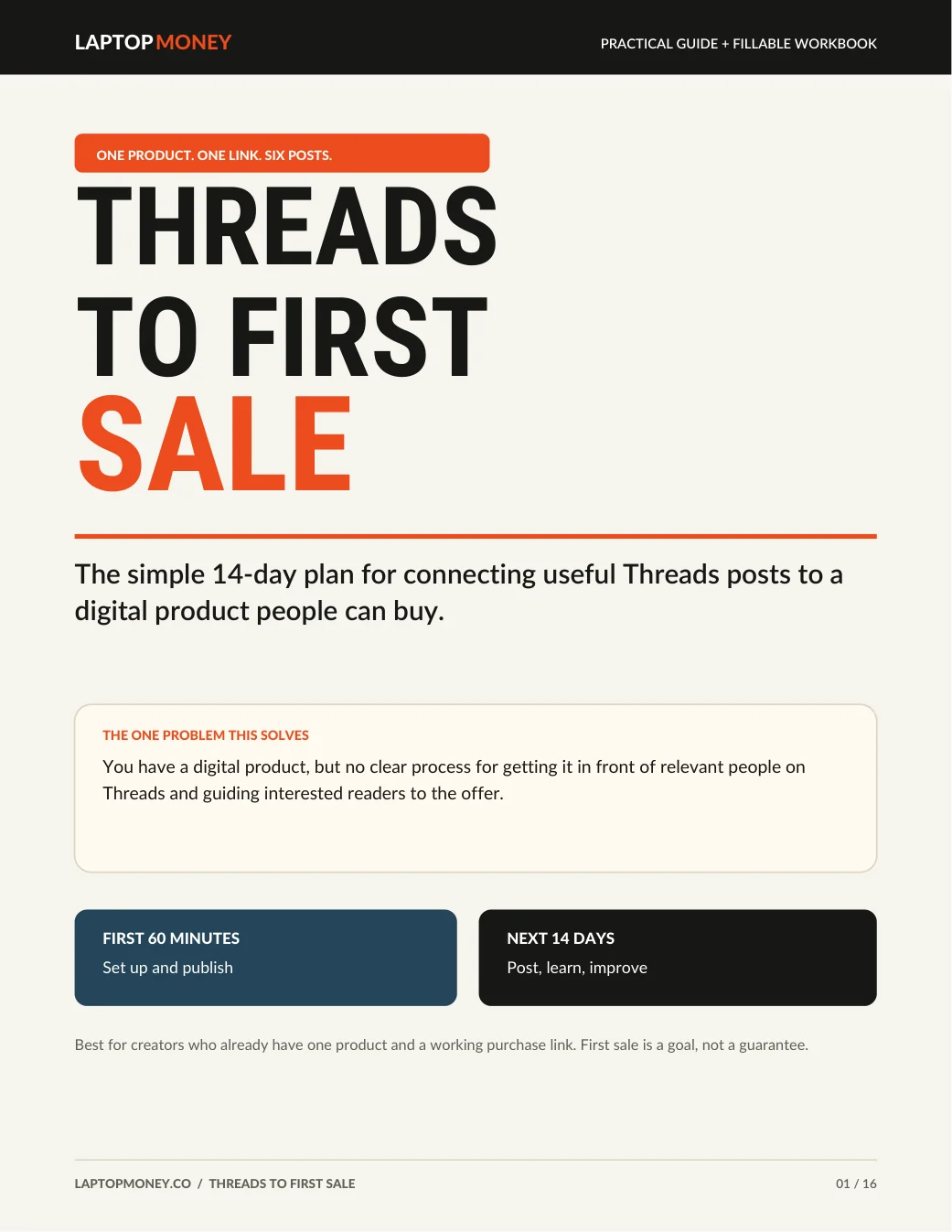 Actual cover of the Threads to First Sale digital PDF guide